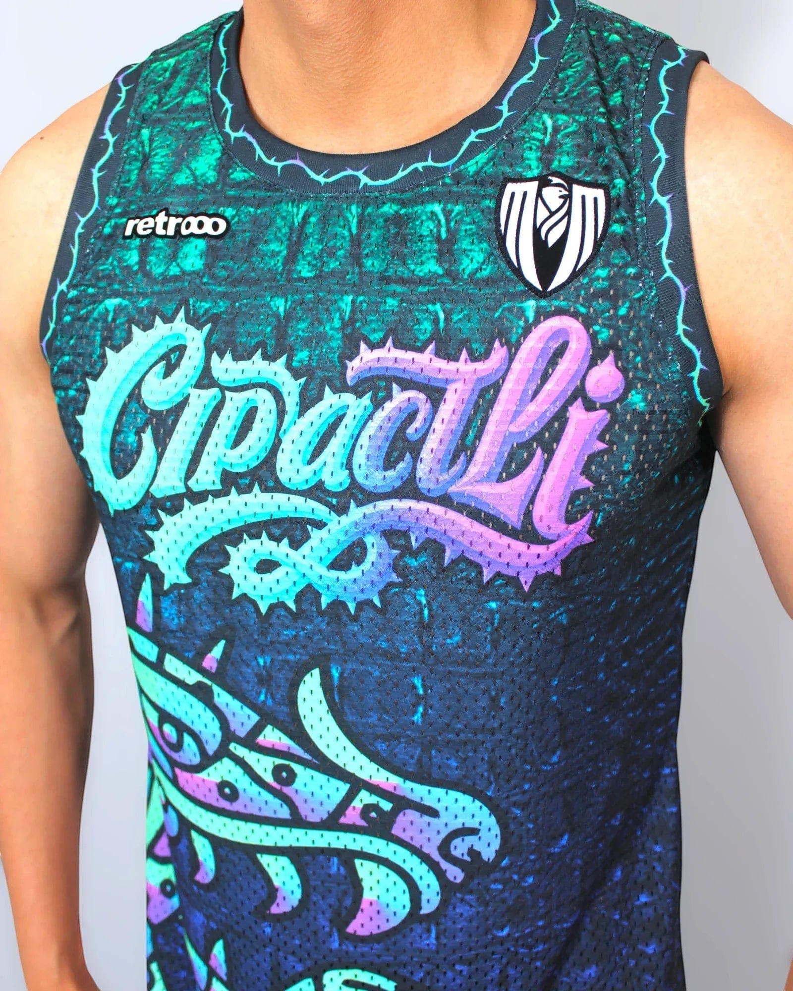 Retroooclothes Jersey Jersey Retrooo Tank Cipactli - Colección Dioses | Bestia Cósmica Primordial | Poder de la Creación