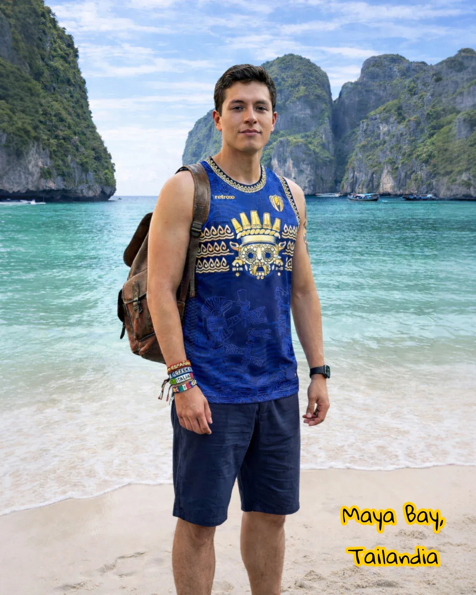 Retroooclothes Jersey Jersey Retrooo Tank Tláloc | Colección Dioses | Señor de la Lluvia - Regente del Agua Vital