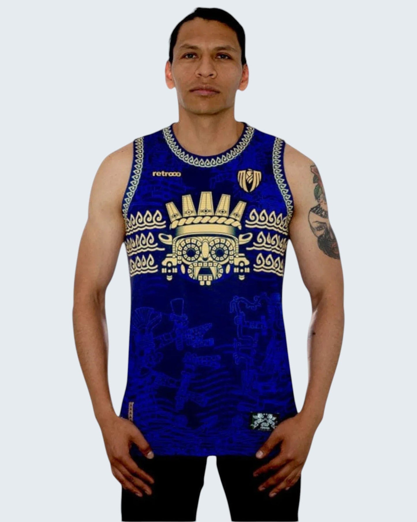 Retroooclothes Jersey Jersey Retrooo Tank Tláloc | Colección Dioses | Señor de la Lluvia - Regente del agua vital