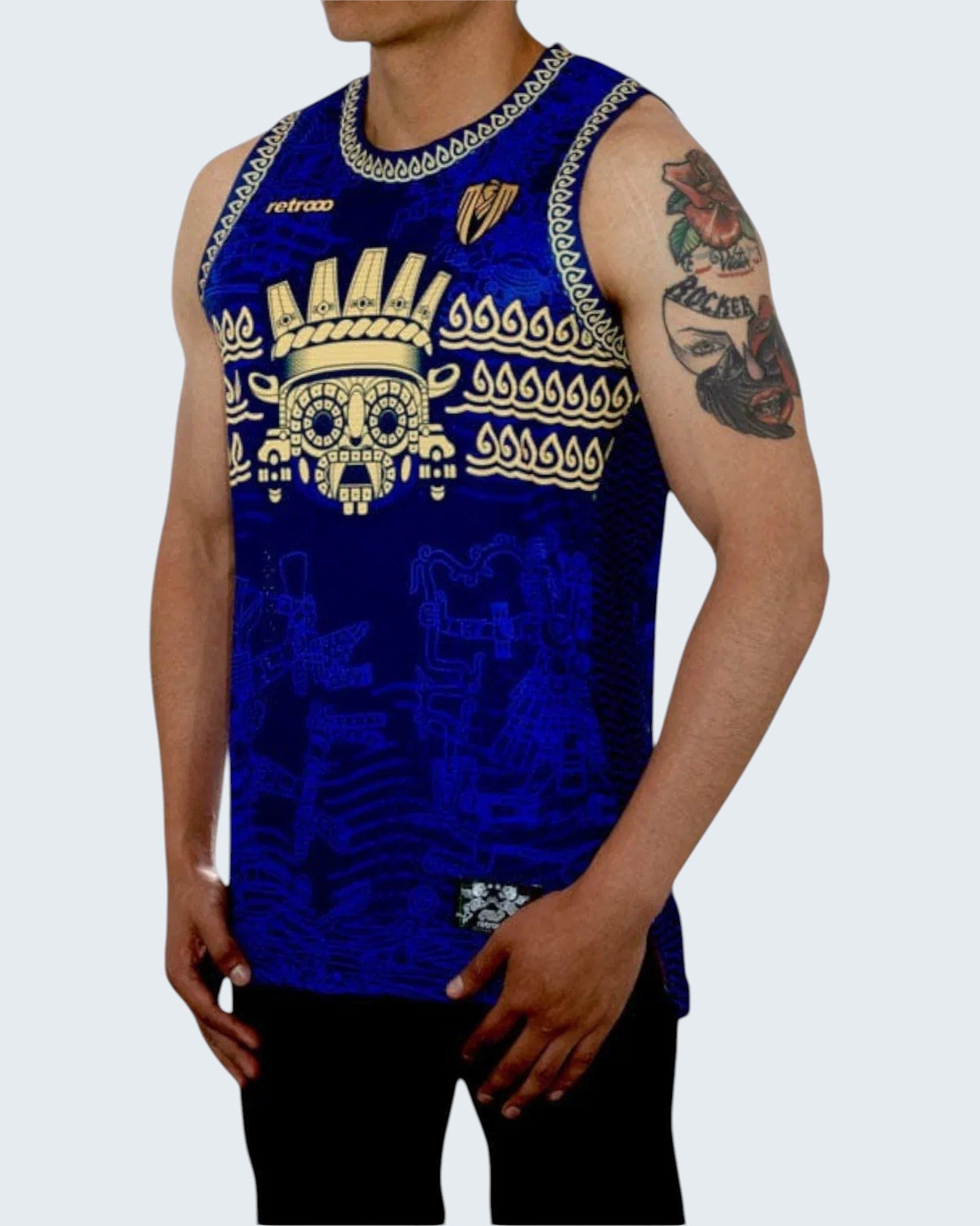 Retroooclothes Jersey Jersey Retrooo Tank Tláloc | Colección Dioses | Señor de la Lluvia - Regente del agua vital