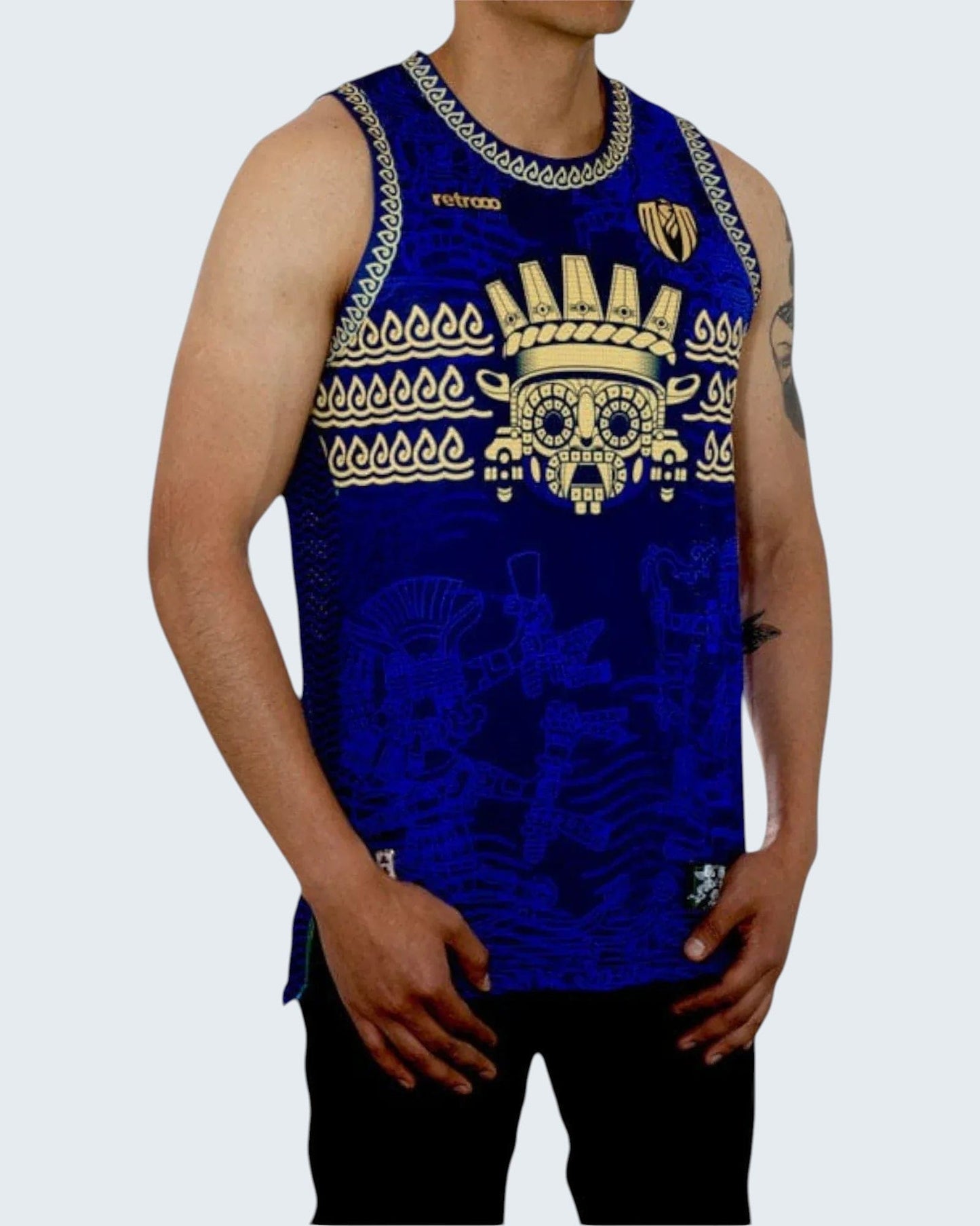 Retroooclothes Jersey Jersey Retrooo Tank Tláloc | Colección Dioses | Señor de la Lluvia - Regente del agua vital