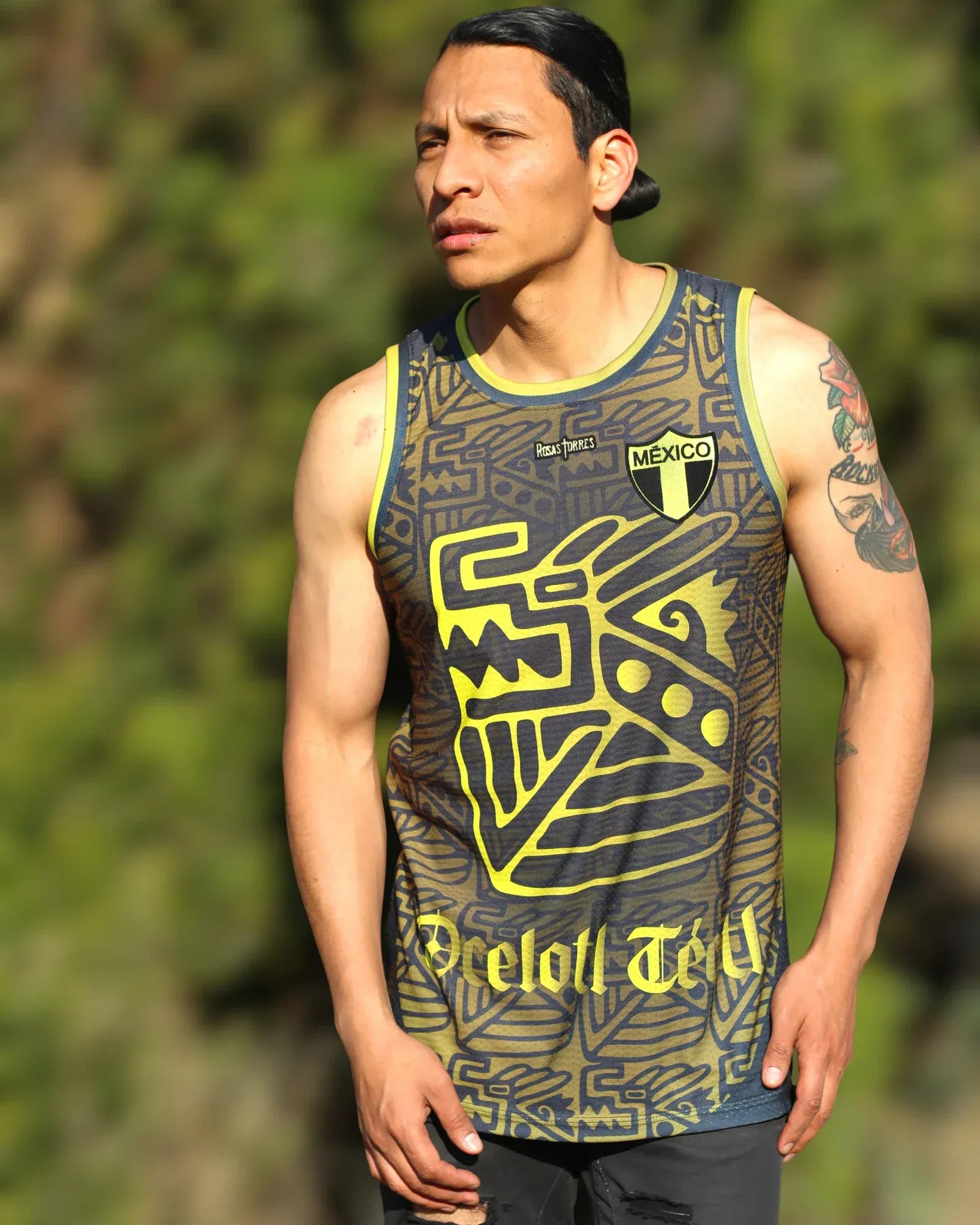 Retroooclothes Jersey Jersey Rosas Torres México Ocelotl Teotl II - Basketball Premium X Enciso