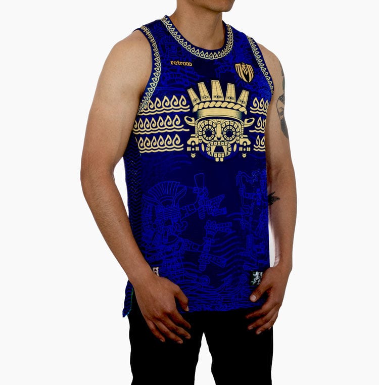 Retroooclothes Jersey Jersey Tank Tláloc - Edición Señor de la Lluvia | Poder del Agua Sagrada