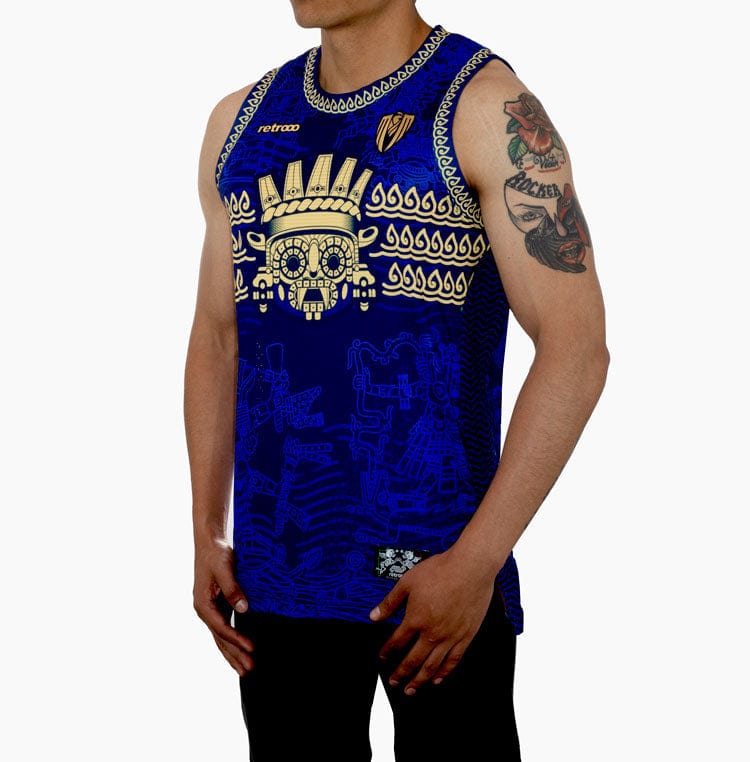 Retroooclothes Jersey Jersey Tank Tláloc - Edición Señor de la Lluvia | Poder del Agua Sagrada