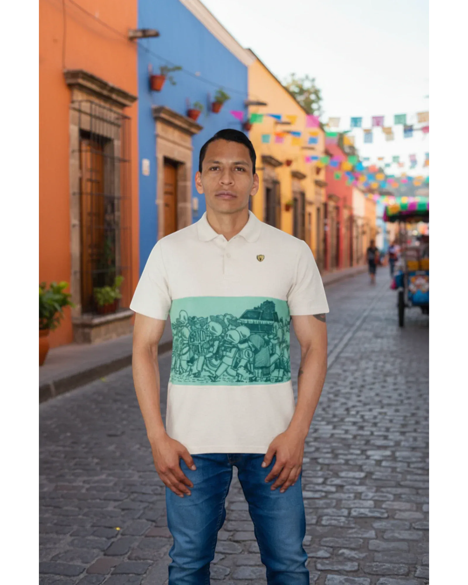 Retroooclothes Jersey Polo Oaxaca Algodón Reciclado - Edición Unisex | Tierra Mágica Sostenible