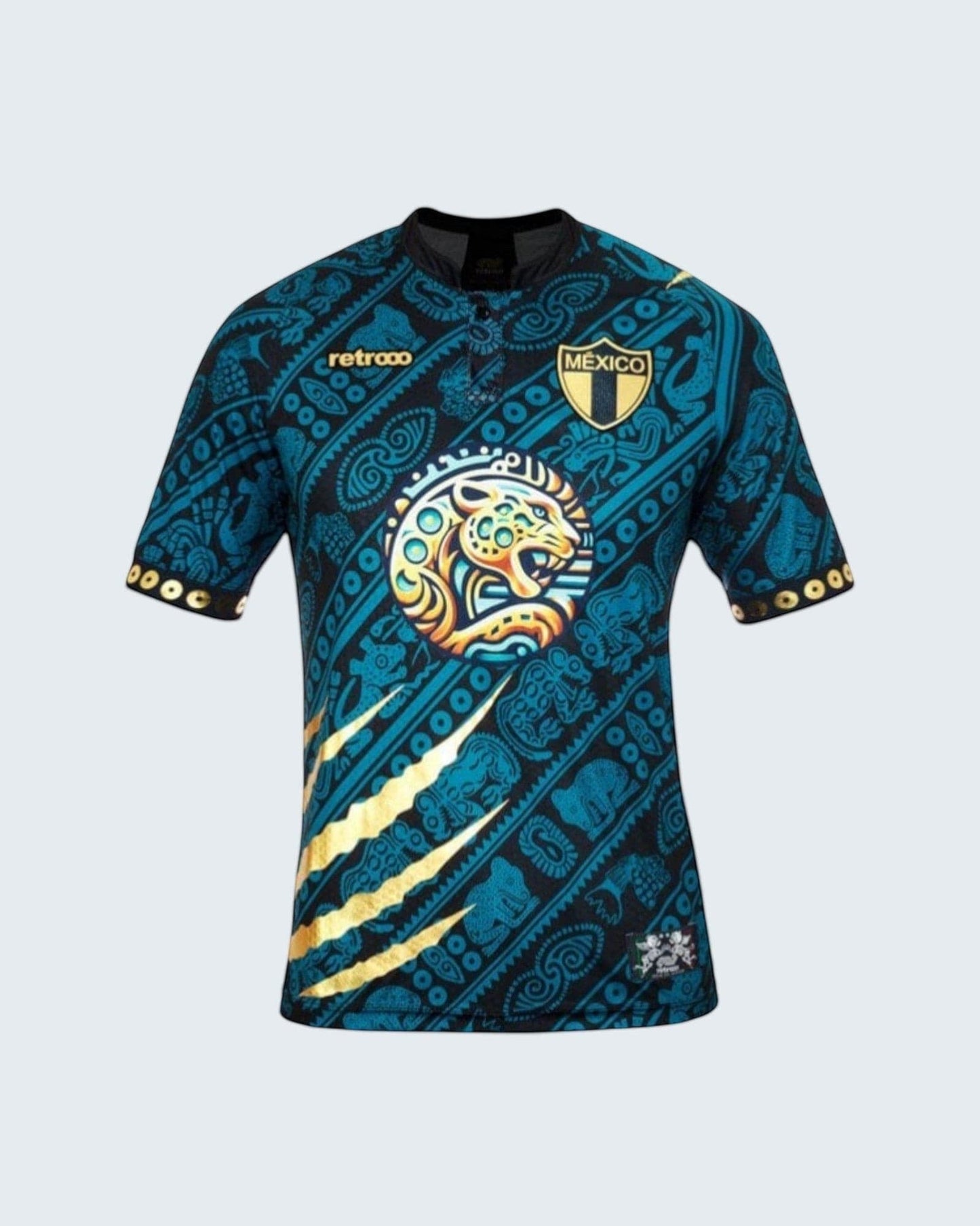 Retroooclothes Jersey Premium con Serigrafía / ECH-XS Jersey Balam Calakmul Retrooo México | Fuerza Jaguar y Legado Maya