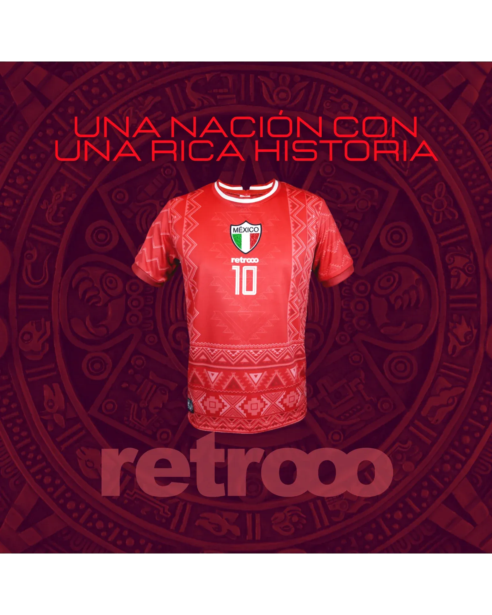 Retroooclothes Jersey Retrooo México Azteca Fuego