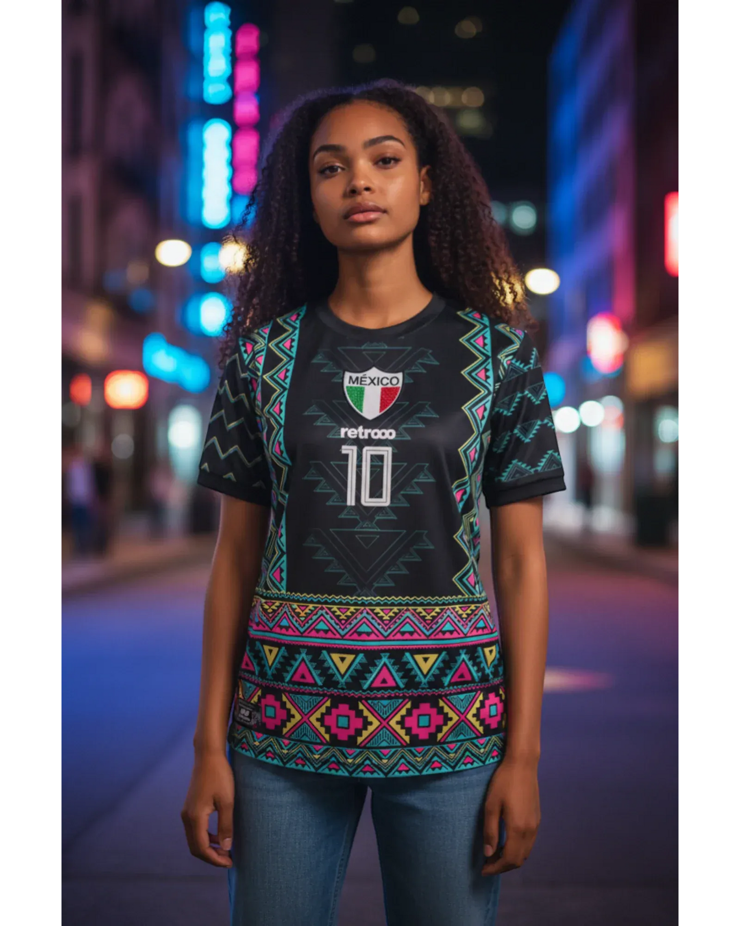 Retroooclothes Jersey Retrooo México Azteca Obsidiana
