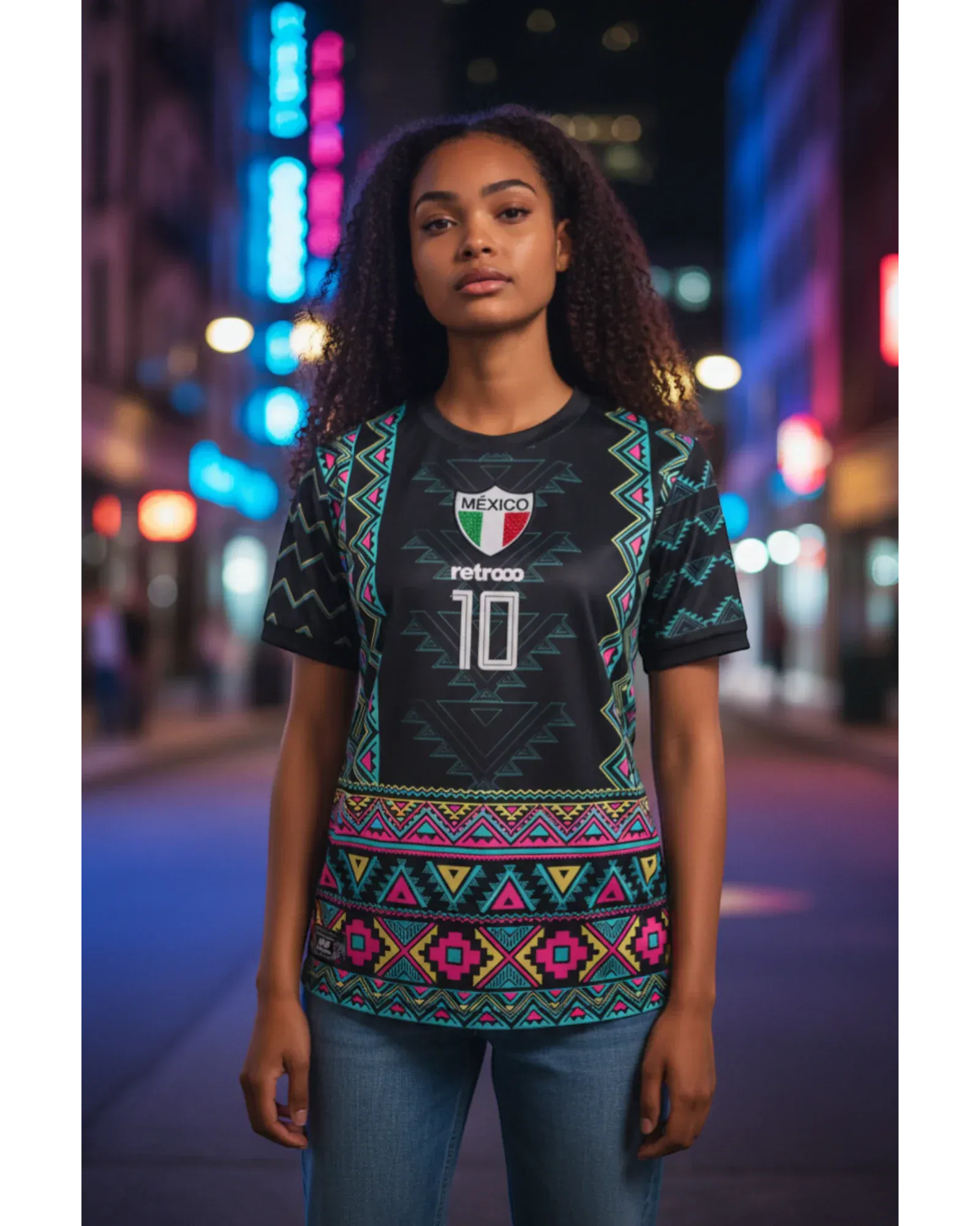 Retroooclothes Jersey Retrooo México Azteca Obsidiana