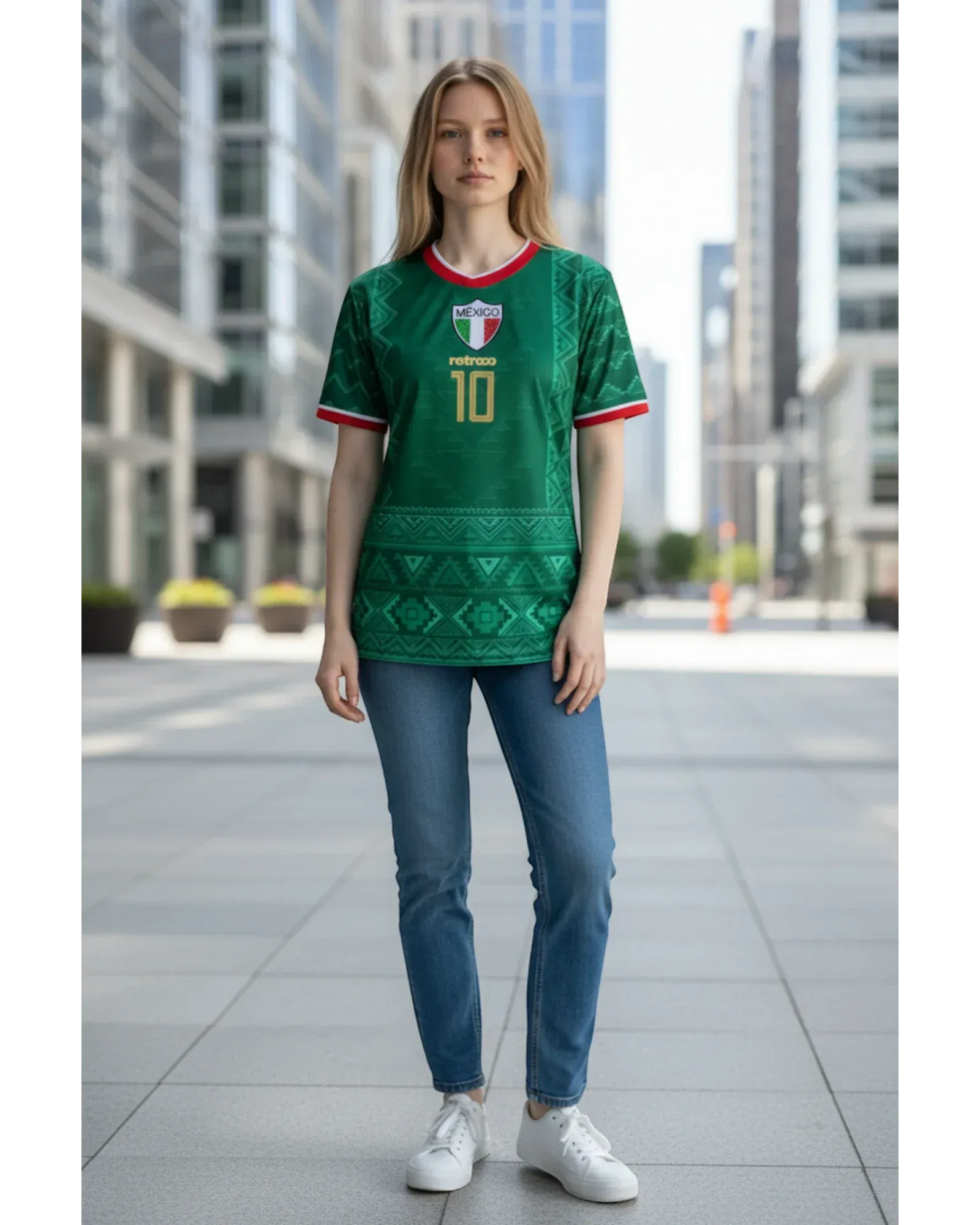 Retroooclothes Jersey Retrooo México Azteca Tricolor
