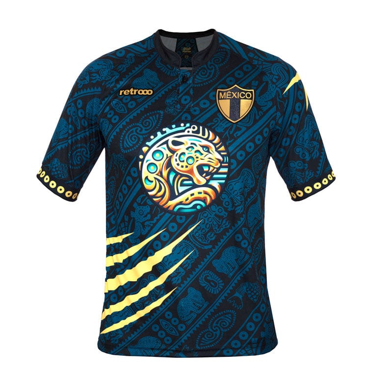 Retroooclothes Jersey Sublimado sin Serigrafía / ECH-XS Jersey Balam Calakmul Retrooo México | Fuerza Jaguar y Legado Maya