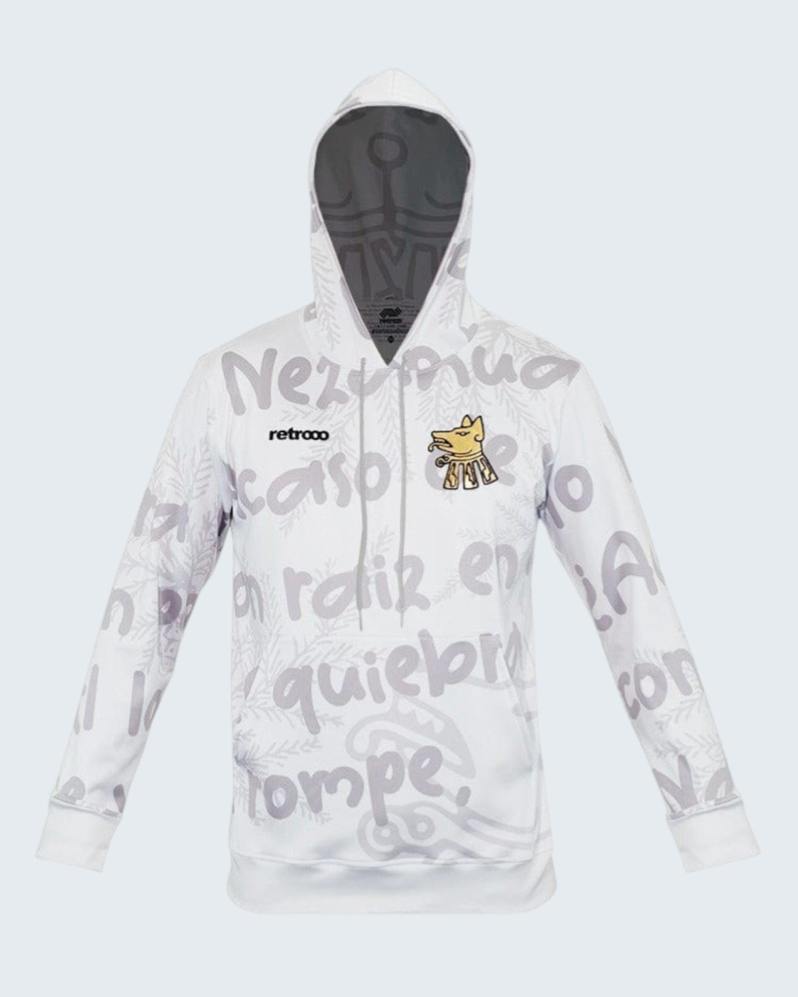 Retroooclothes Sudadera Blanco / CH/S Sudadera Retrooo México Nezahualcóyotl Rey Poeta