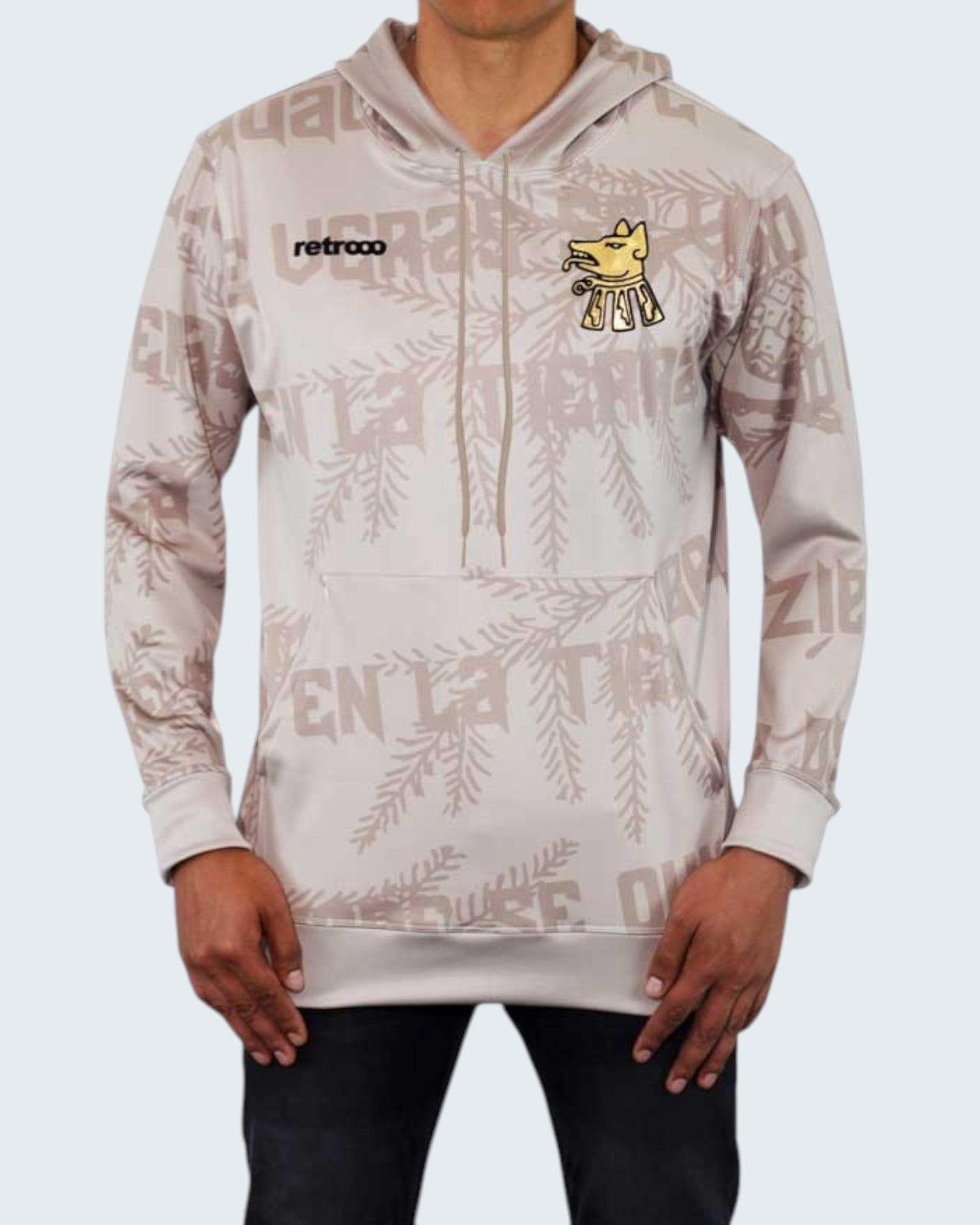 Retroooclothes Sudadera Caqui / CH/S Sudadera Retrooo México Nezahualcóyotl Rey Poeta