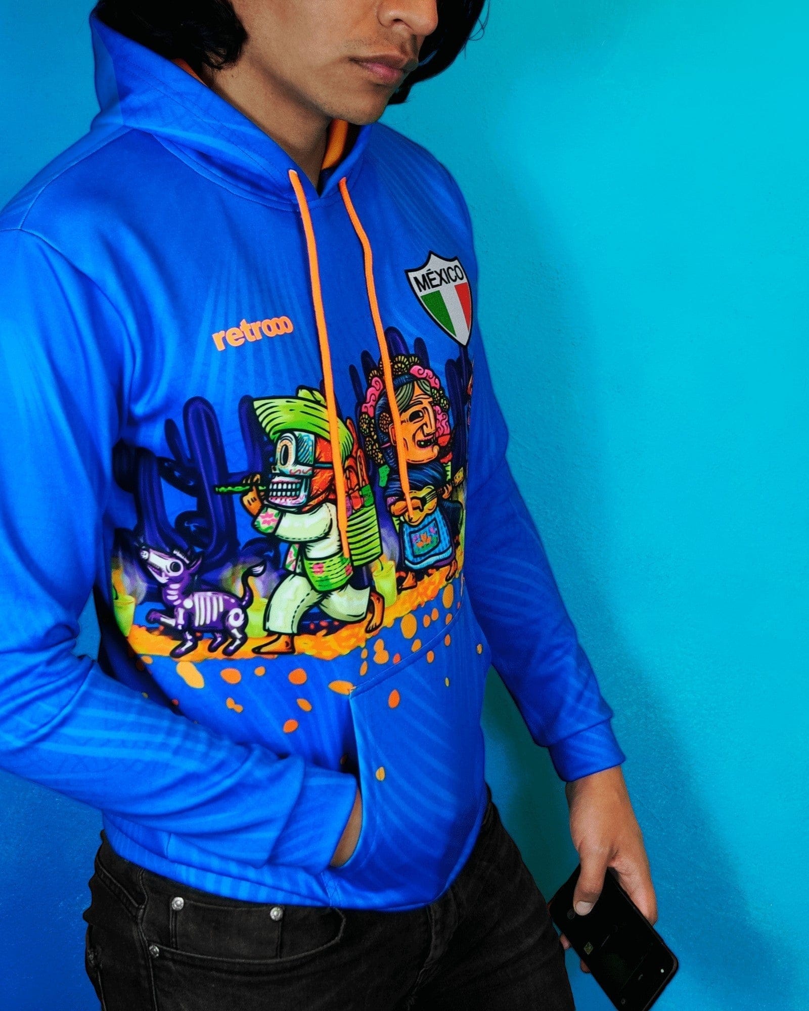 Retroooclothes Sudadera Sudadera Día de Muertos - Edición Michoacán y Oaxaca | Tradición que Abraza