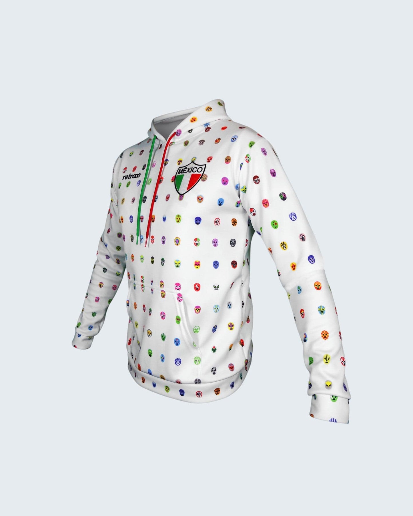 Retroooclothes Sudadera Sudadera Retrooo México Mascaritas Blanca