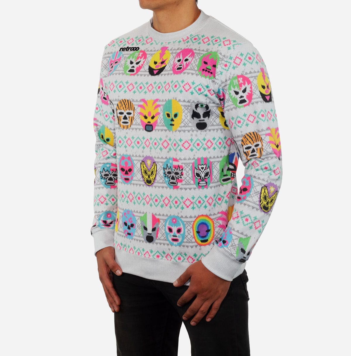 Retroooclothes Sueter Sudadera Navideña Lucha Libre Mexicana Navidad