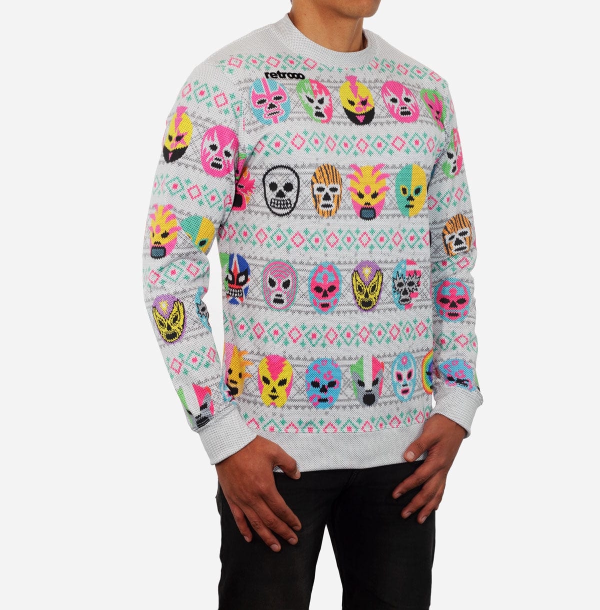 Retroooclothes Sueter Sudadera Navideña Lucha Libre Mexicana Navidad