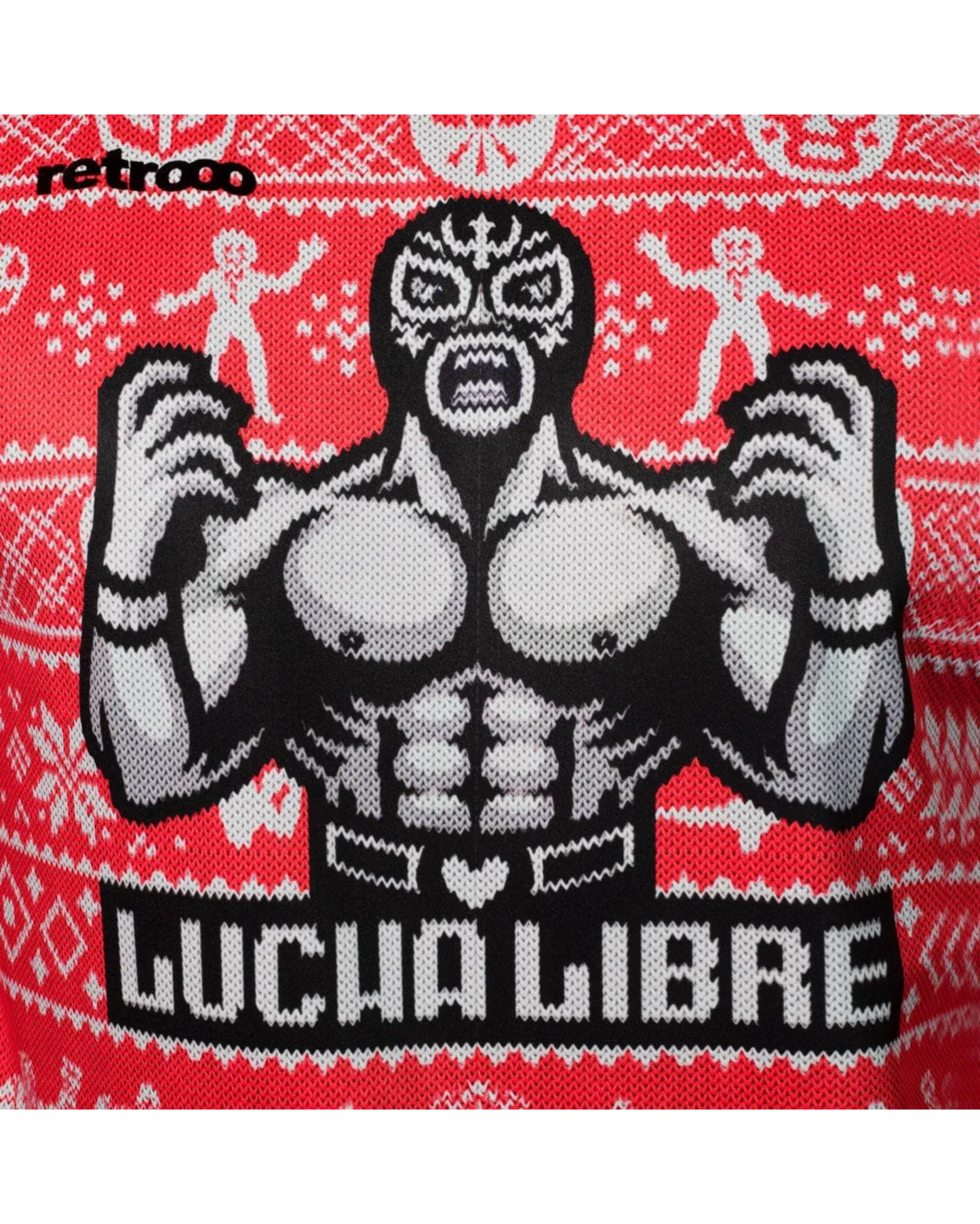Retroooclothes Sueter Ugly Sweater Lucha Libre Navidad