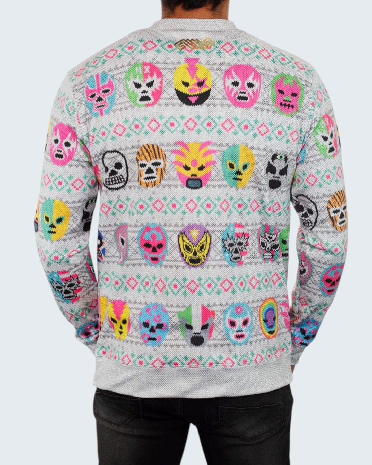 Retroooclothes Sueter Ugly Sweater Lucha Libre Navidad