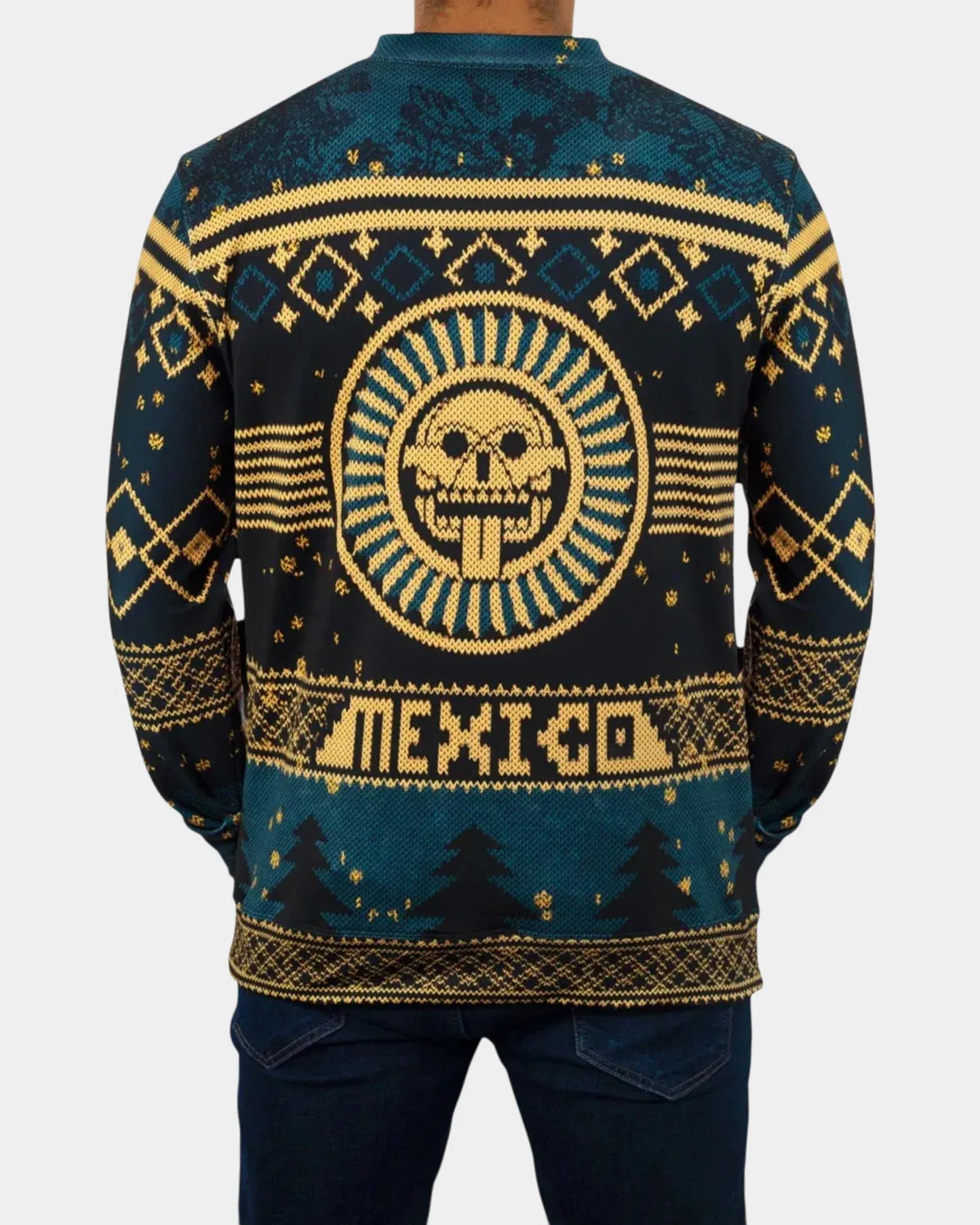 Retroooclothes Sueter Ugly Sweater México Mictlán