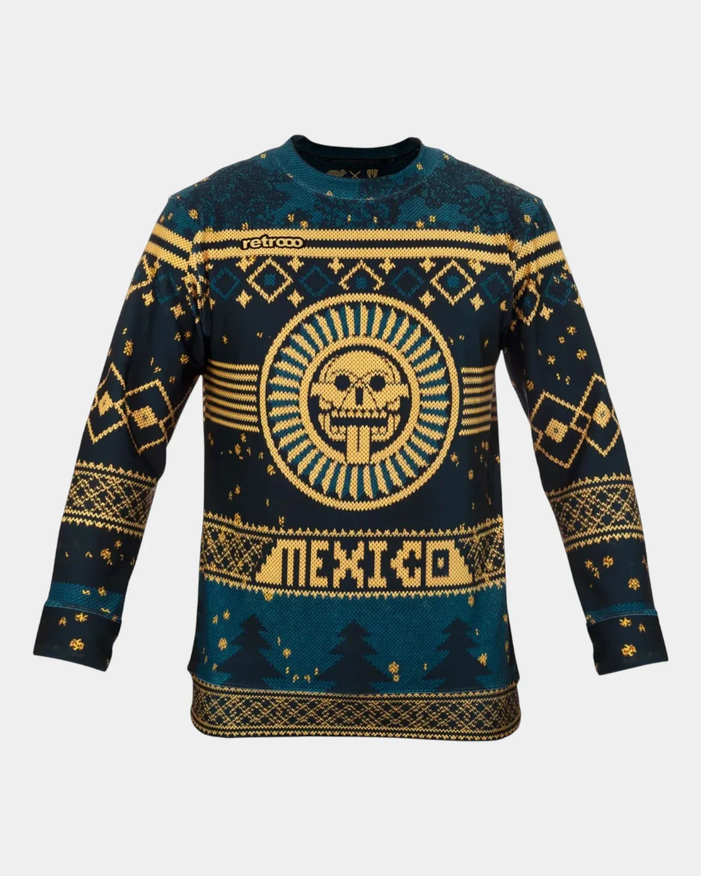 Retroooclothes Sueter Ugly Sweater México Mictlán
