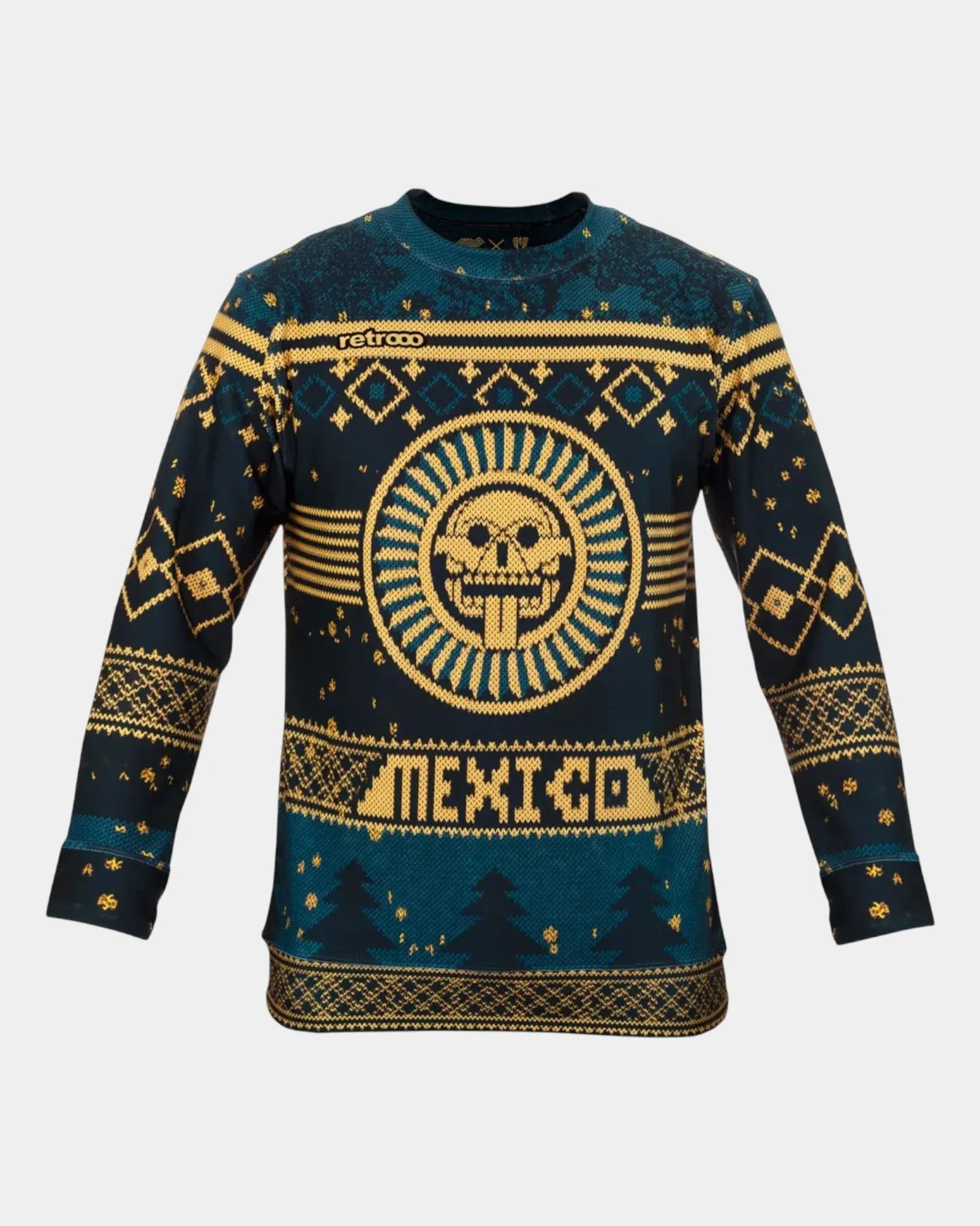 Retroooclothes Sueter Ugly Sweater México Mictlán