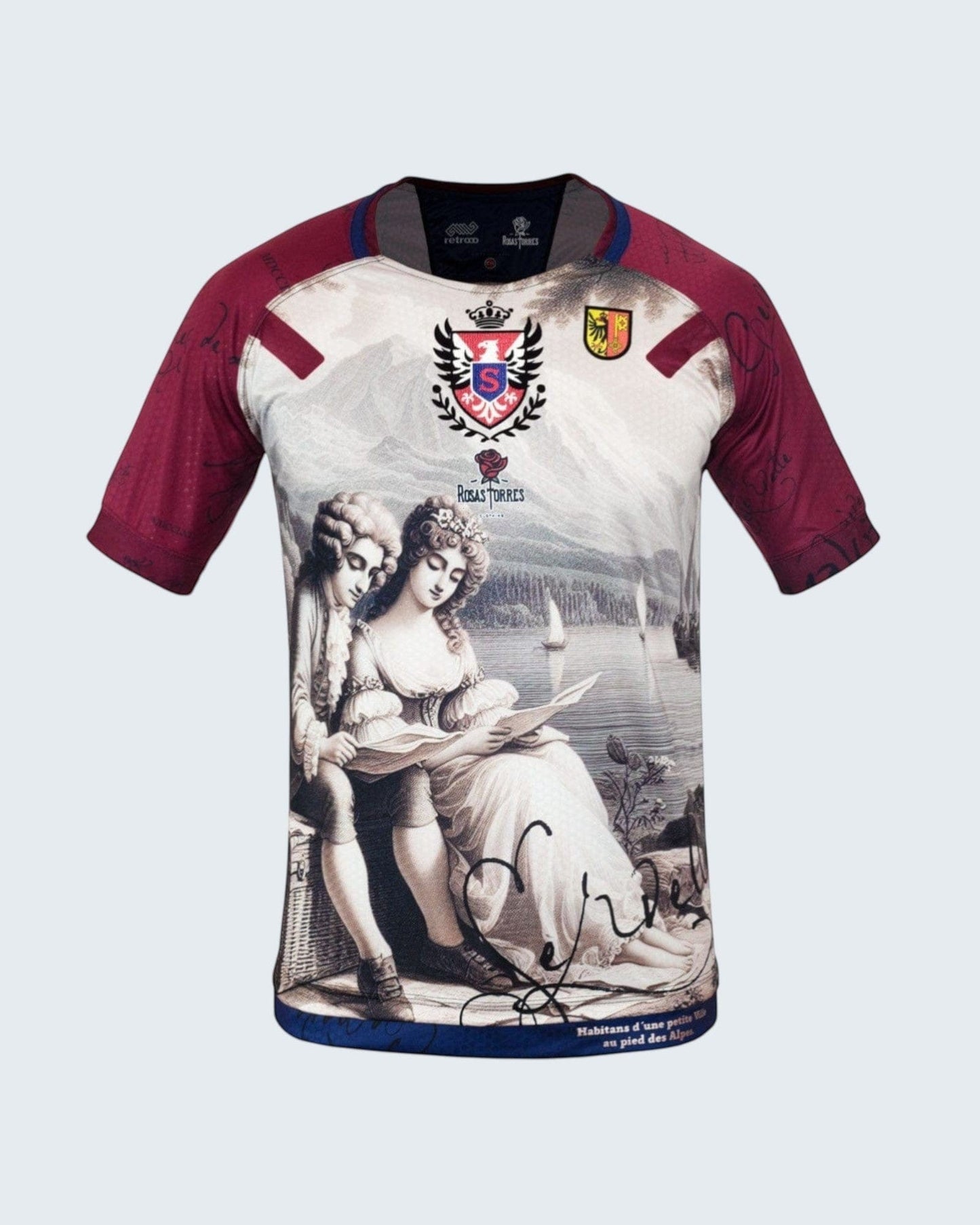 Rosas Torres Jersey Maillot Servette Rousseau - Edición "La Nouvelle Héloïse" | Filosofía Textil