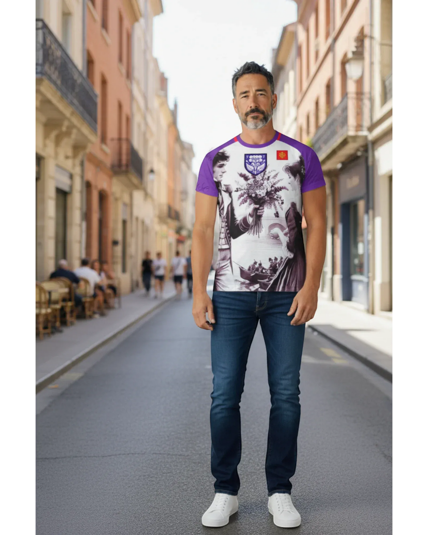 Rosas Torres Jersey Maillot Toulouse Violetas - Edición Ciudad Rosa | Romance Francés Auténtico