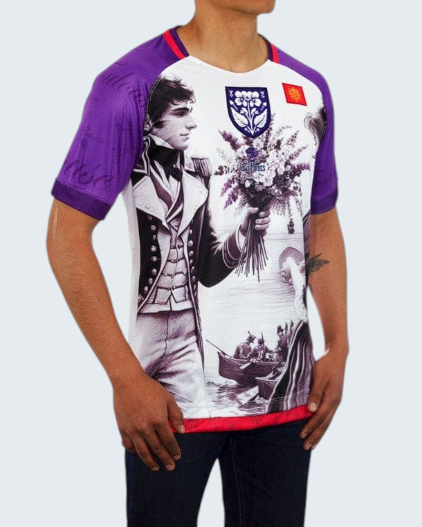 Rosas Torres Jersey Maillot Toulouse Violetas - Edición Ciudad Rosa | Romance Francés Auténtico
