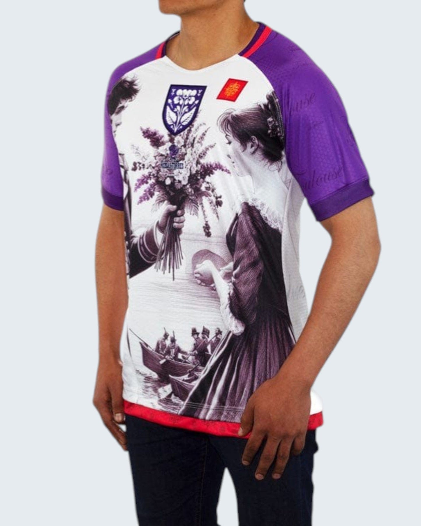 Rosas Torres Jersey Maillot Toulouse Violetas - Edición Ciudad Rosa | Romance Francés Auténtico