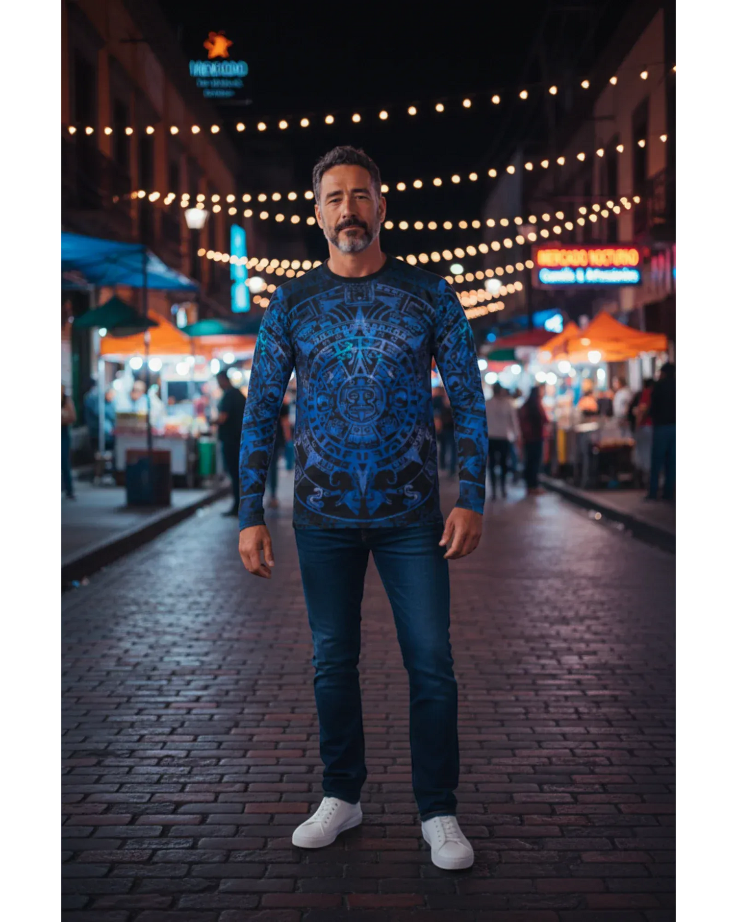 Rosas Torres Jersey Playera Manga Larga Azteca - Edición Guerreros Ancestrales | Profundidad de la Historia Mexicana