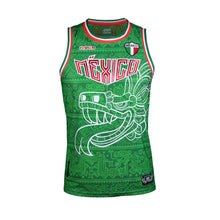 Cargar imagen en el visor de la galería, Jersey Retrooo México Quetzalcóatl Tricolor Urbano Basketball