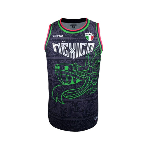 Jersey Retrooo México Quetzalcóatl Obsidiana Urbano Basketball