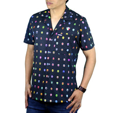 Cargar imagen en el visor de la galería, Camisa Hawaiana Retrooo México Mascaritas Negro