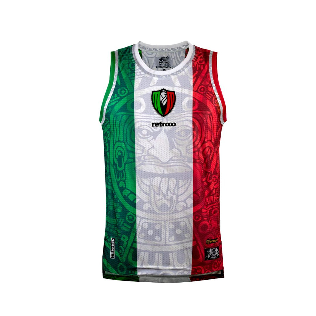 Jersey Retrooo México Ft. Mexclart Piedra del Sol Tricolor