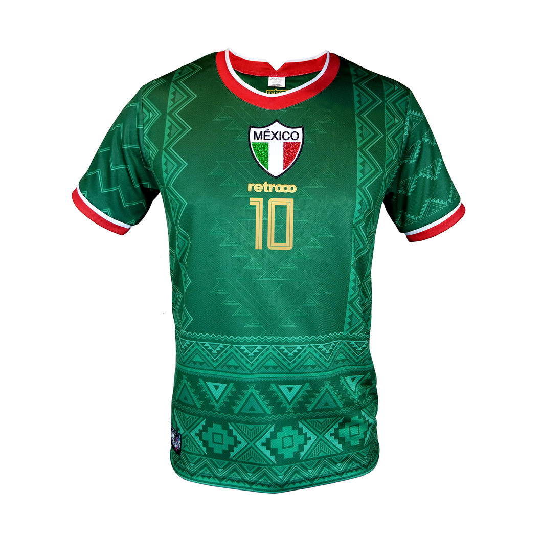 Jersey Retrooo México Azteca Tricolor