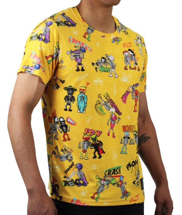 Retrooo.com Amarillo / XCH Jersey Camiseta Retrooo Luchadores