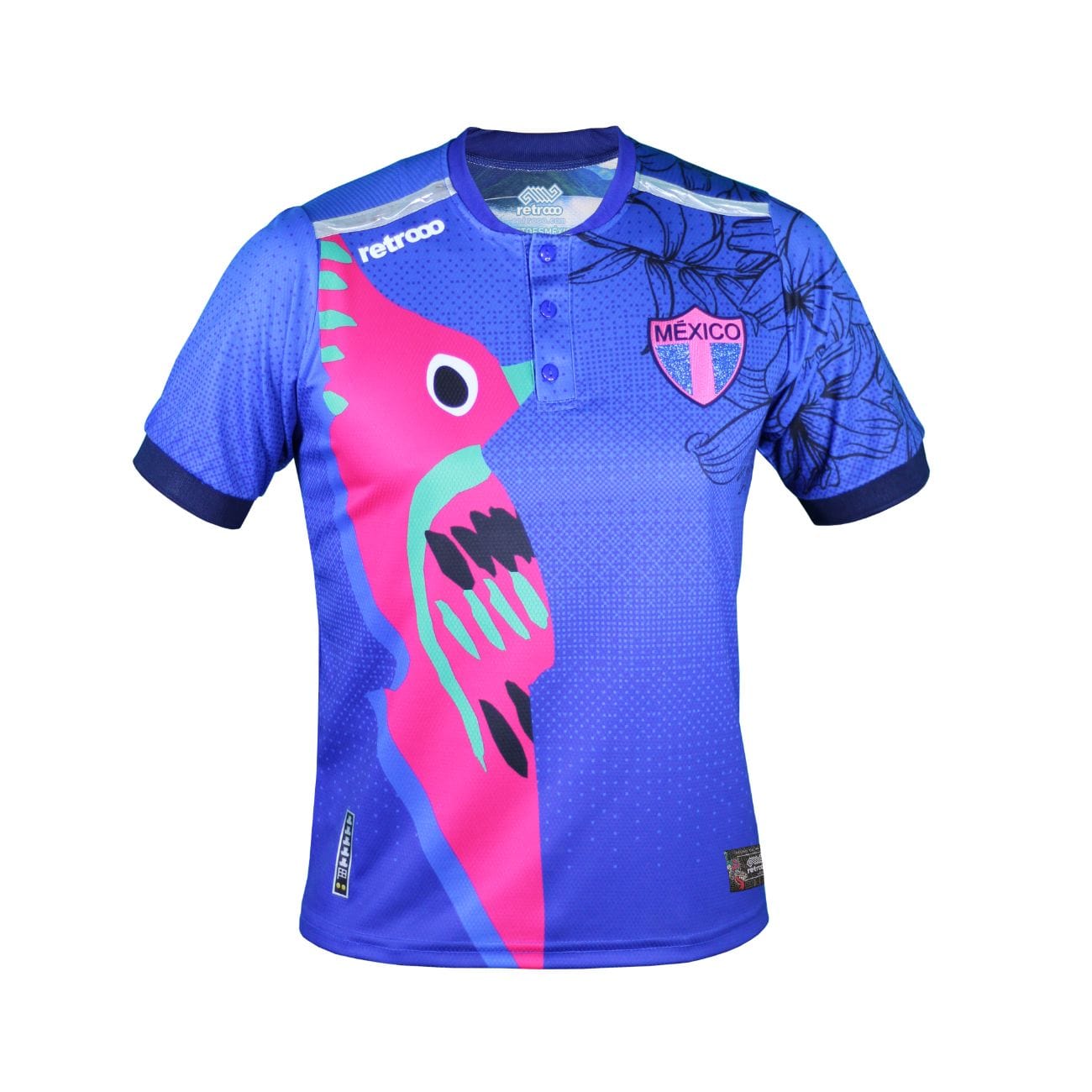 Retroooclothes Jersey Azul Bebé talla única 12 meses Jersey Retrooo México Colibrí Art