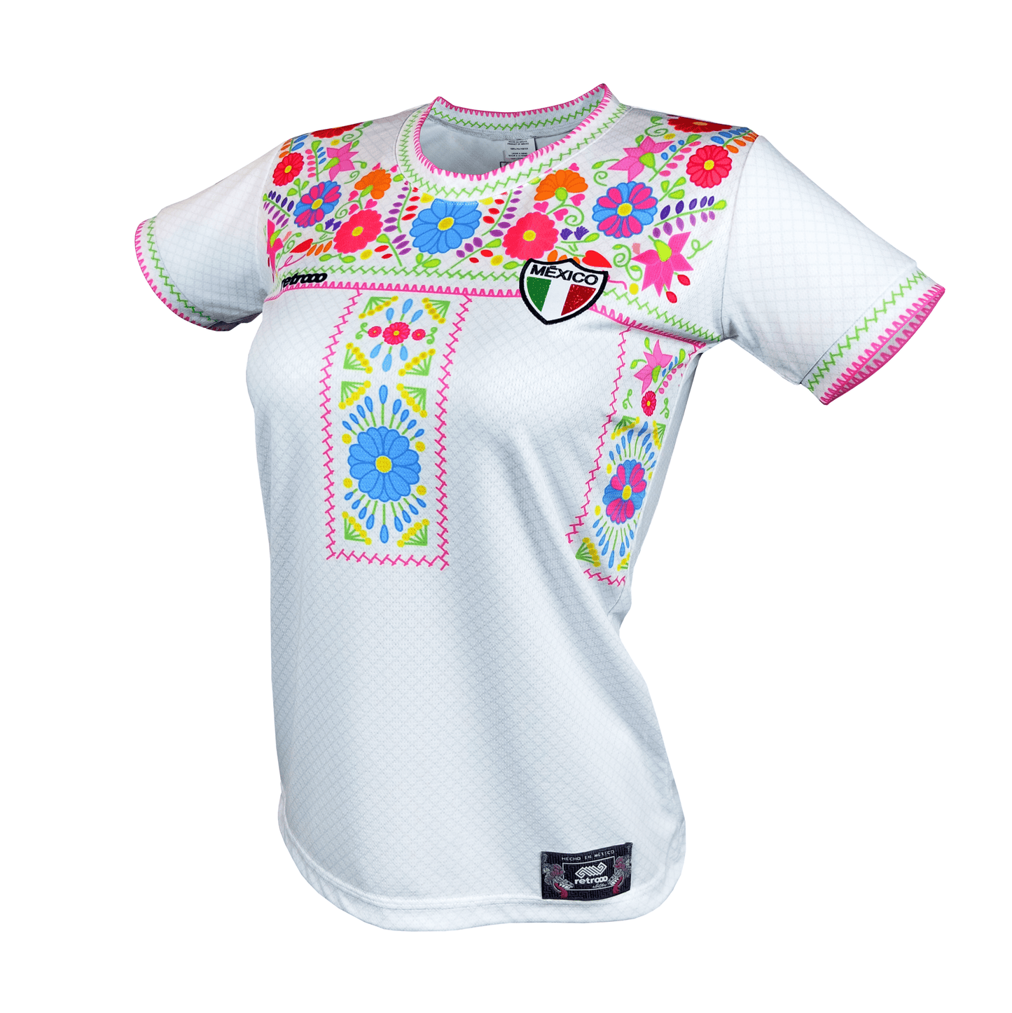 Retroooclothes Jersey Jersey Retrooo México Adelitas Huipil Blanco