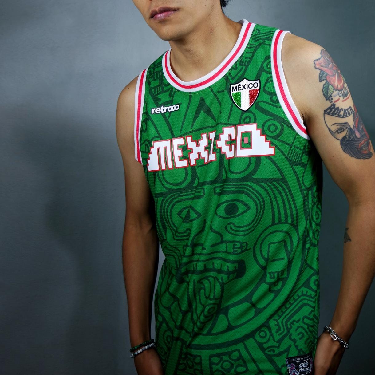 Retroooclothes Jersey Jersey Retrooo México Calendario Azteca Urbano Bkb