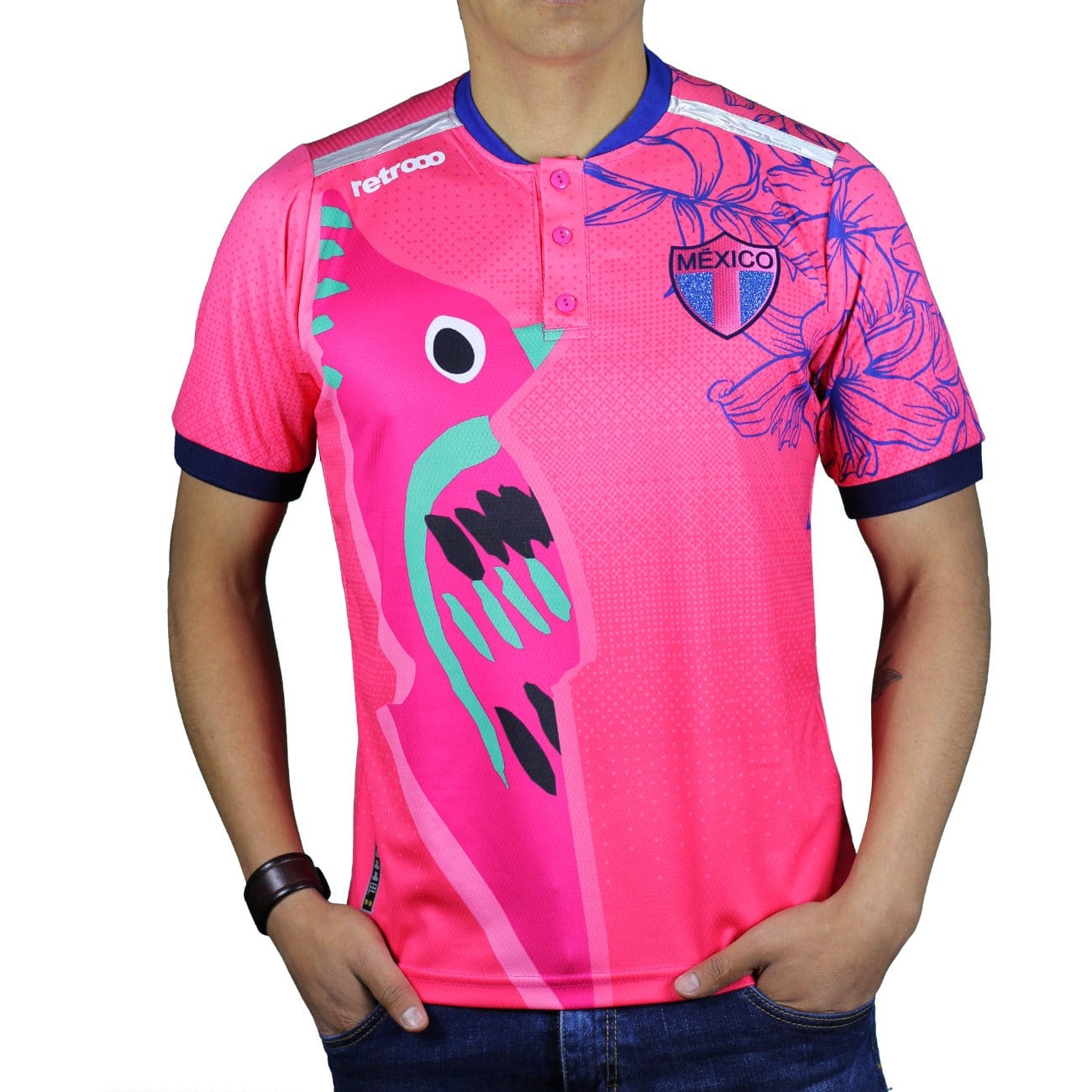 Retroooclothes Jersey Jersey Retrooo México Colibrí Art