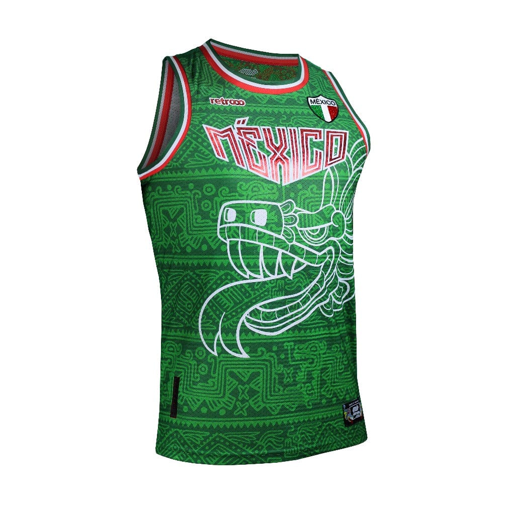 Retroooclothes Jersey Jersey Retrooo México Quetzalcóatl Tricolor Urbano Basketball