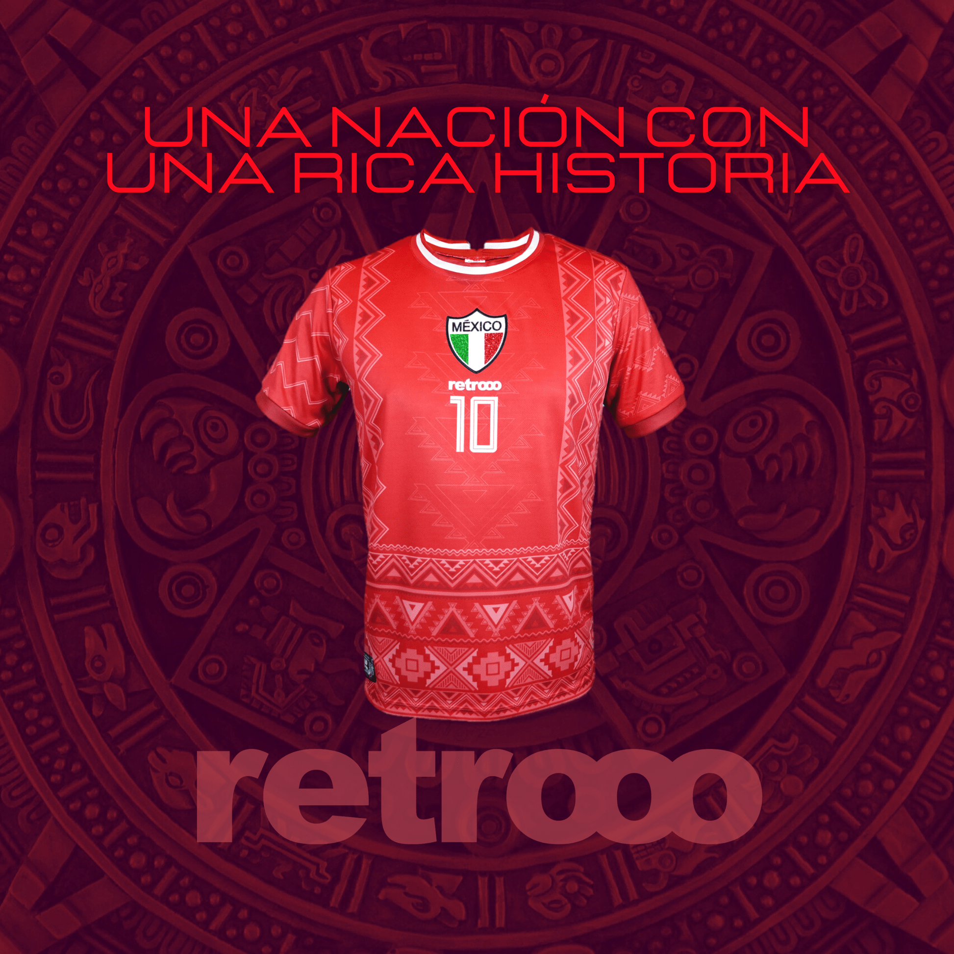 Retroooclothes Jersey Retrooo México Azteca Fuego