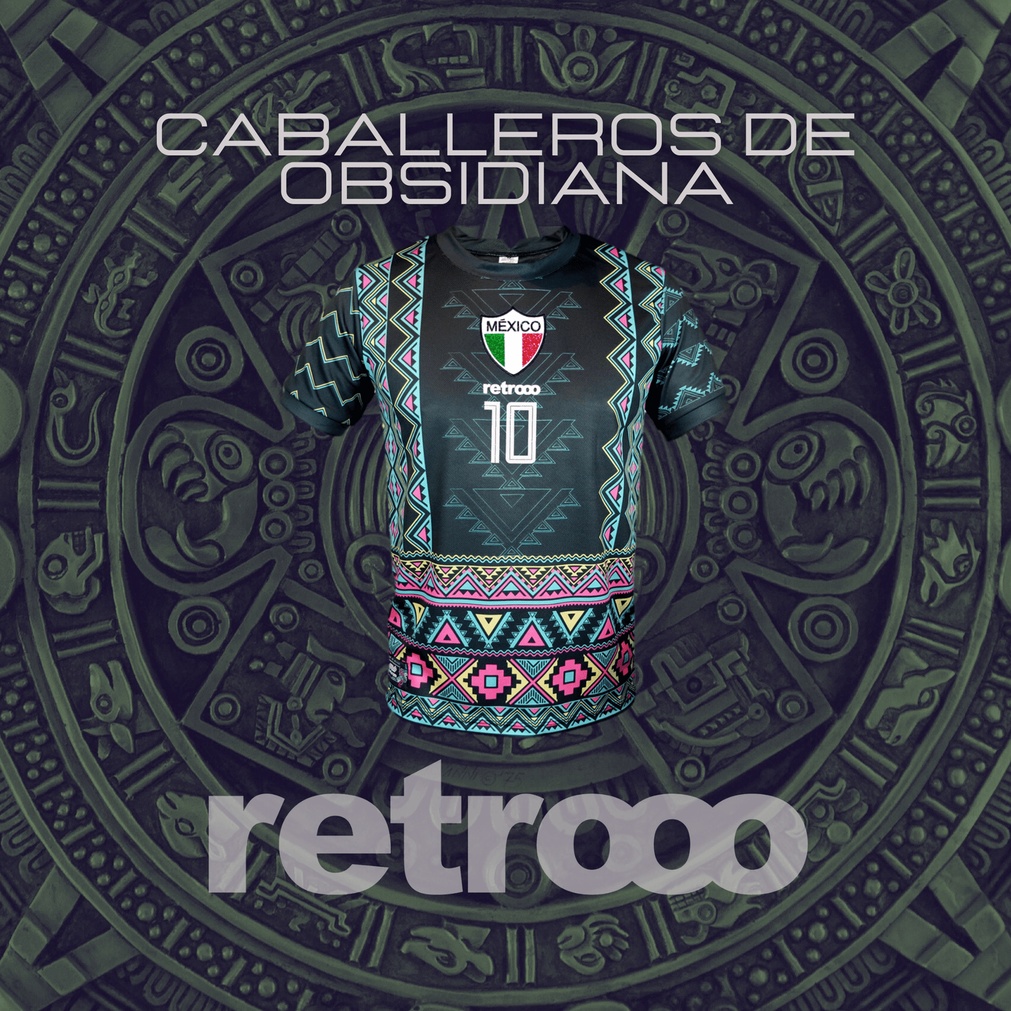 Retroooclothes Jersey Retrooo México Azteca Obsidiana