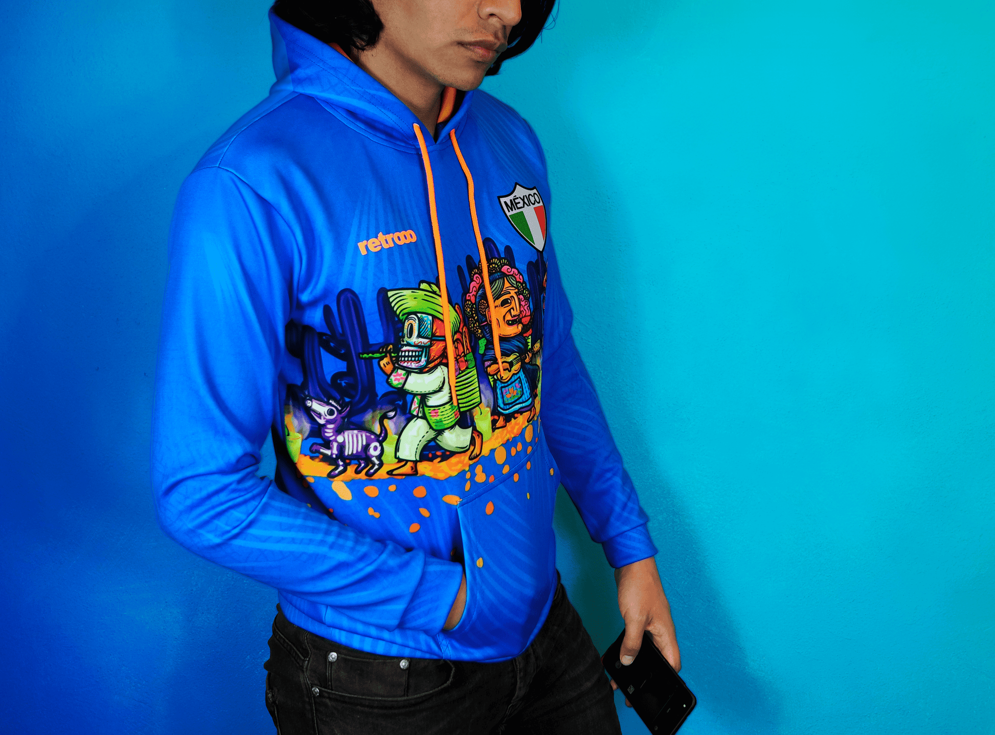 Retroooclothes Sudadera Sudadera Día de Muertos - Edición Michoacán y Oaxaca | Tradición que Abraza