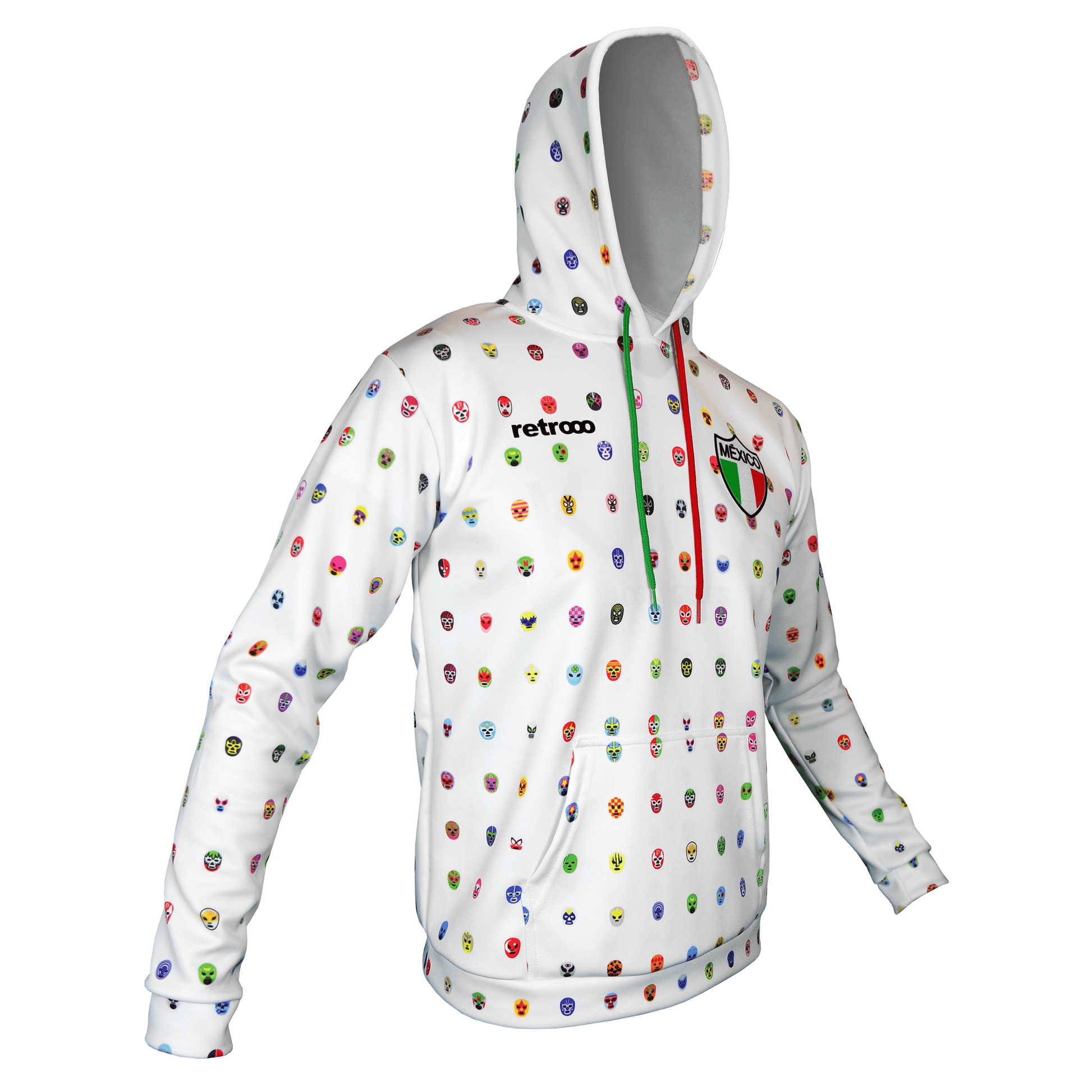 Retroooclothes Sudadera Sudadera Retrooo México Mascaritas Blanca