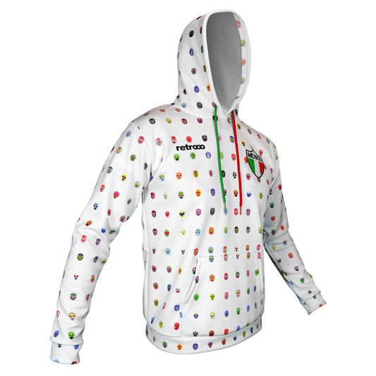 Retroooclothes Sudadera Sudadera Retrooo México Mascaritas Blanca