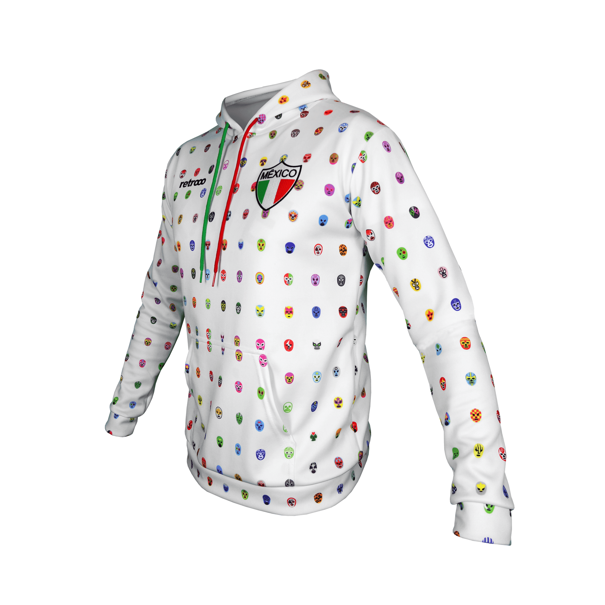 Retroooclothes Sudadera Sudadera Retrooo México Mascaritas Blanca