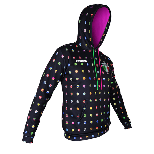 Retroooclothes Sudadera Sudadera Retrooo México Mascaritas Negra